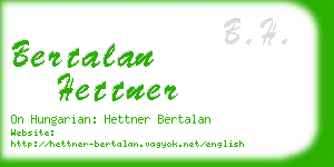 bertalan hettner business card